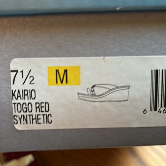 Nine West Red Patent Leather Wedge Sandals - Picture 5 of 6